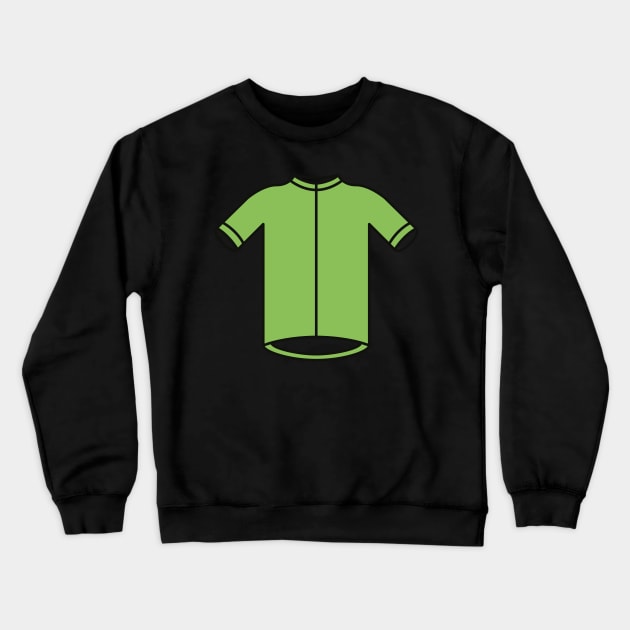 Green Sprinters Cycling Jersey Pattern Crewneck Sweatshirt by Radradrad